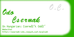 odo csermak business card